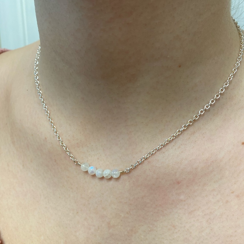 Moonstone choker necklace